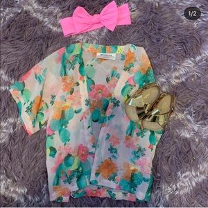 ❌SOLD!❌🍀Neon Floral Kimono🍀